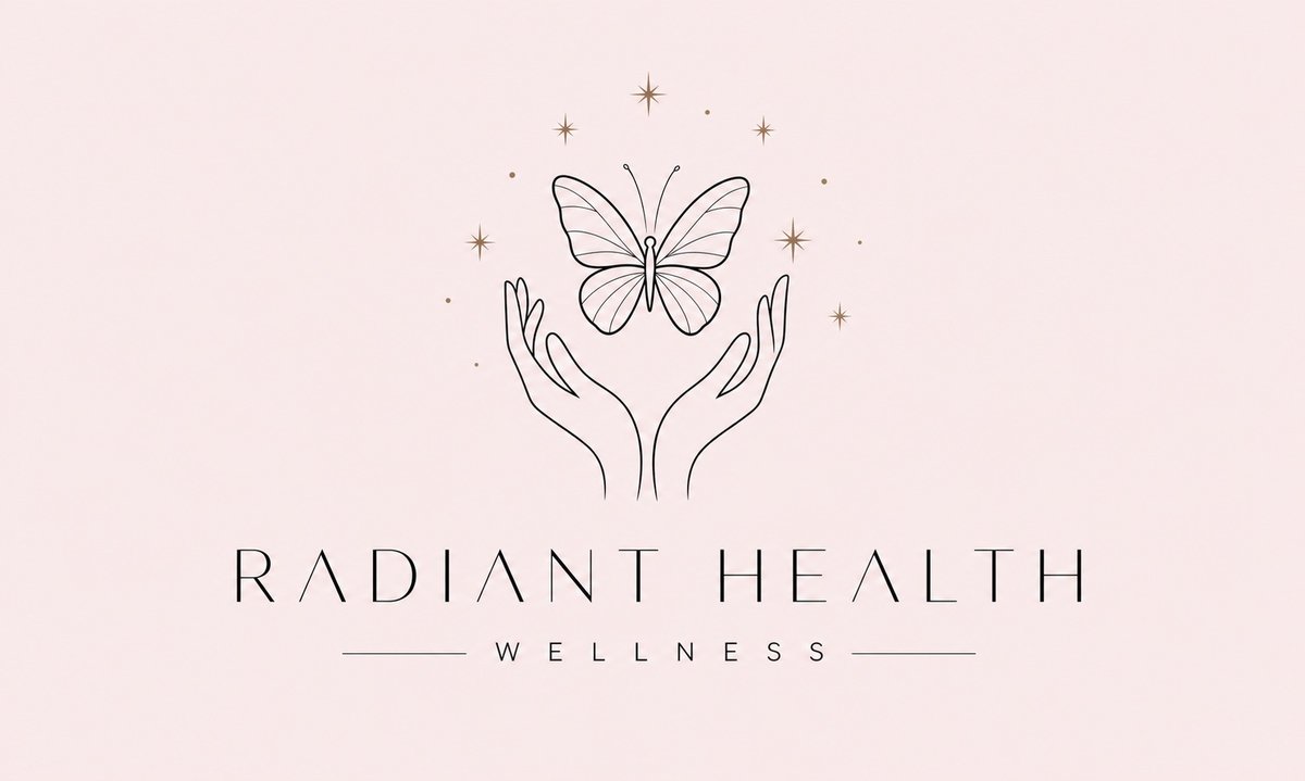 Radiant Health Wellness — butterfly cradled by two open hands